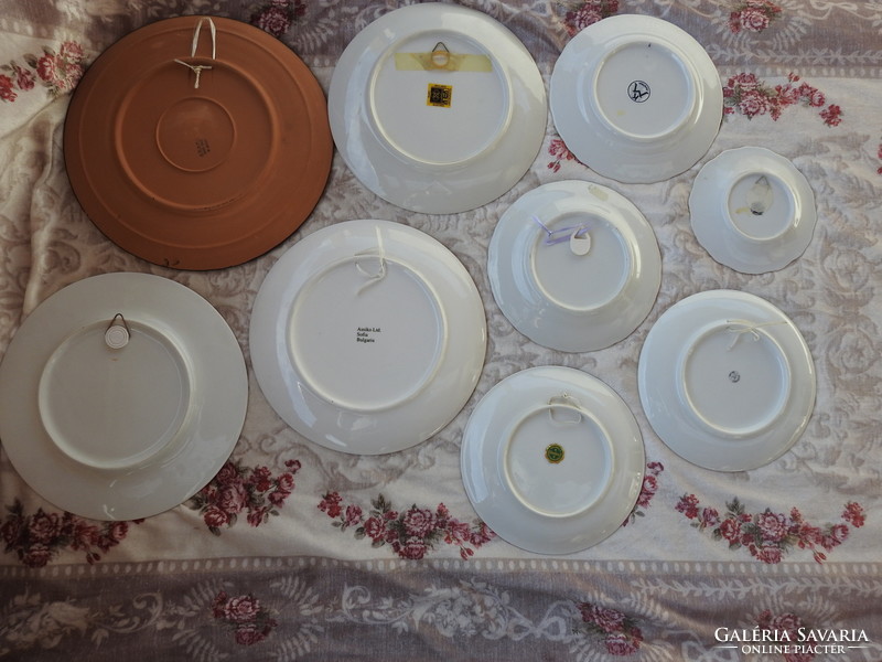 Old scenic porcelain wall plate collection in one! 9 pcs