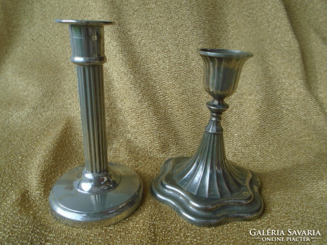 2 antique candle holders in empir and baroque style