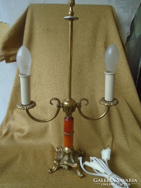 Large empir copper table lamp