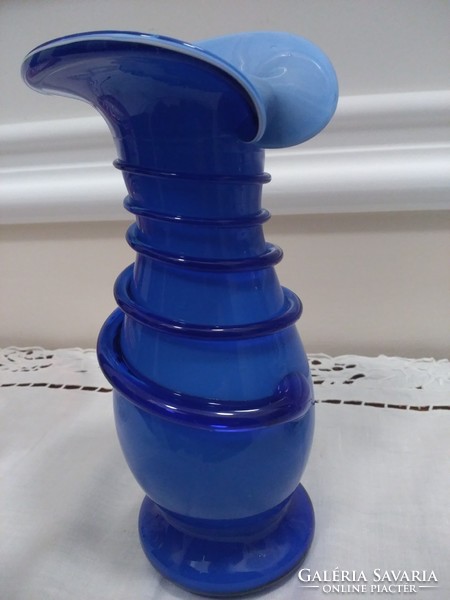 Muránói Calla Lilly glass szakított üveg  váza