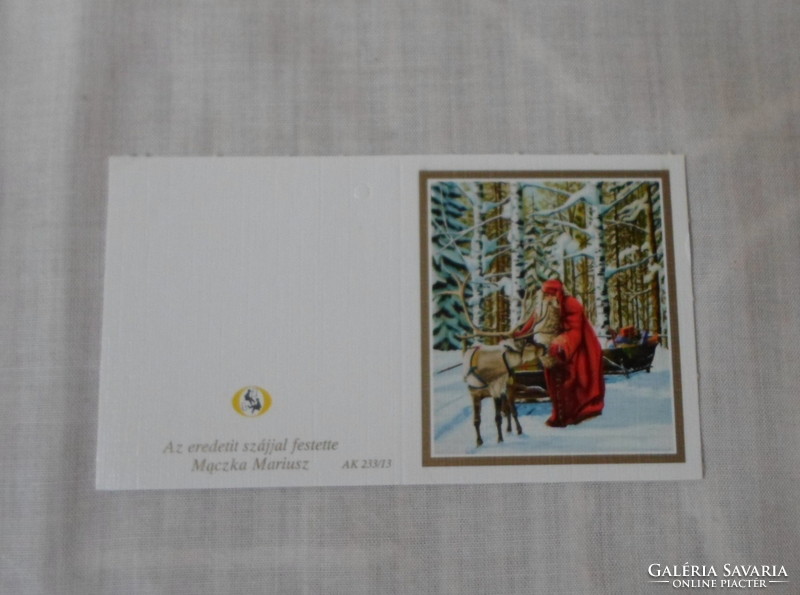 Művészi ajándékkísérő kártya 2.: tél, télapó (ünnep, karácsony)