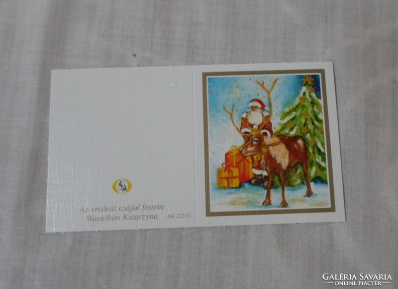 Művészi ajándékkísérő kártya 2.: tél, télapó (ünnep, karácsony)