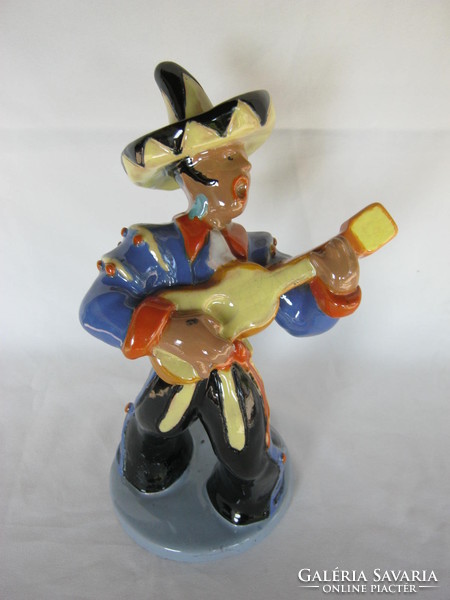 Retro ... Applied hops pottery large sculpture Mexican musician