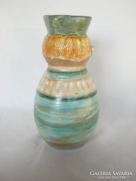 Retro ... Applied art kiss rose ceramic figural vase