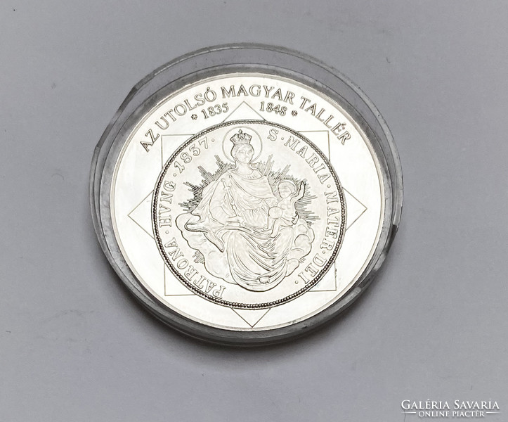 The last Hungarian thaler, silver commemorative medal.