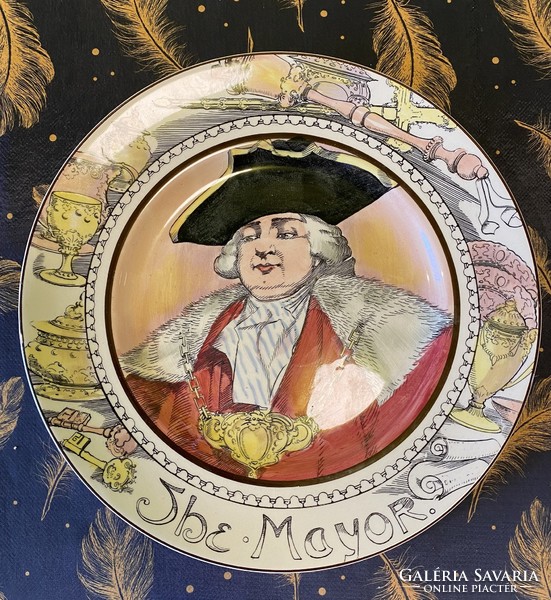 Angol  Royal Doulton porcelán disztányér “The Mayor” 26 cm es.﻿
