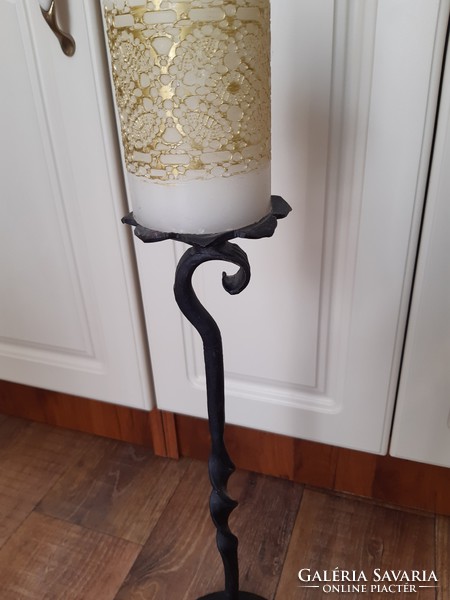Original wrought iron candle holder 46cm