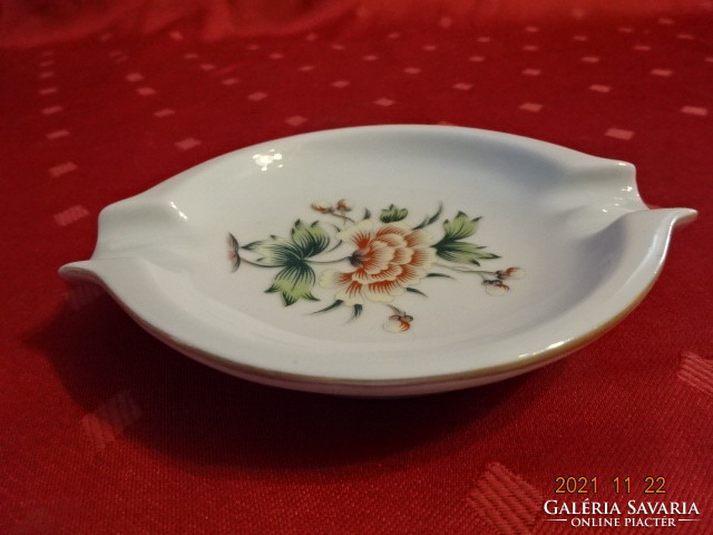 Hollóház porcelain ashtray with flower pattern, diameter 10.5 cm. He has!