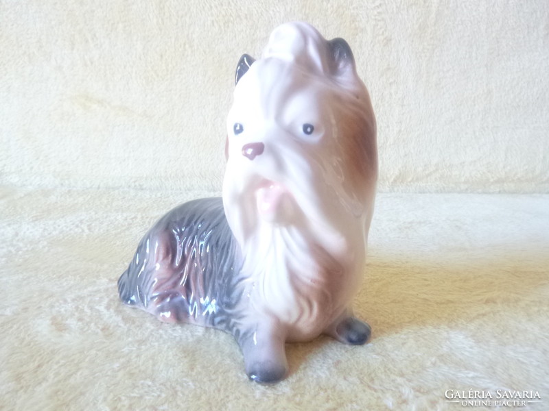 Ceramic dog figure.