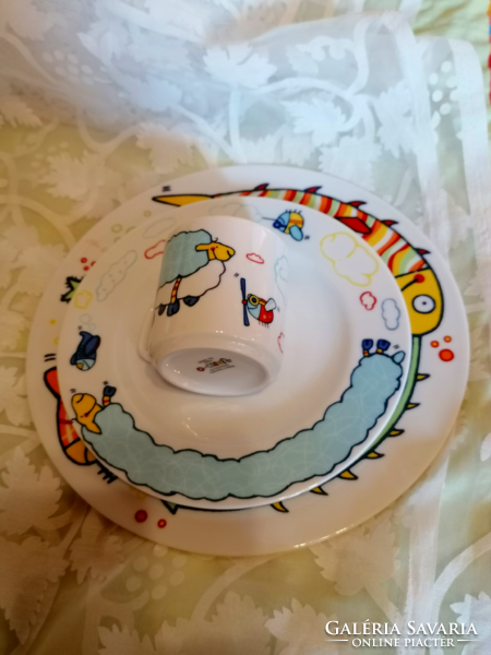 3 Piece porcelain tableware for children