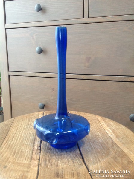 Old, perhaps Danish glass vase with a very fine thin layer