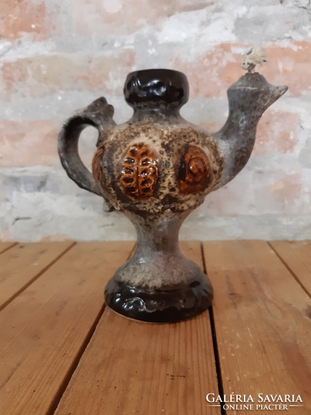 Nyugat-német kerámia váza, lámpás