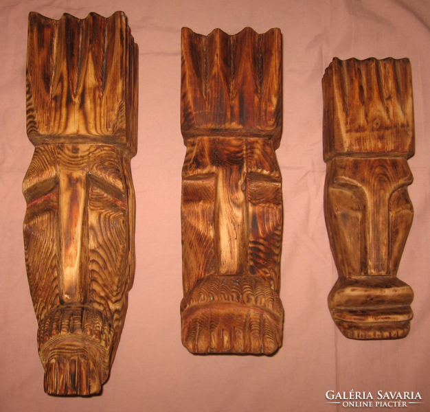 Three kings wonderful András Koczogh / 1942- 2016 / wood carving