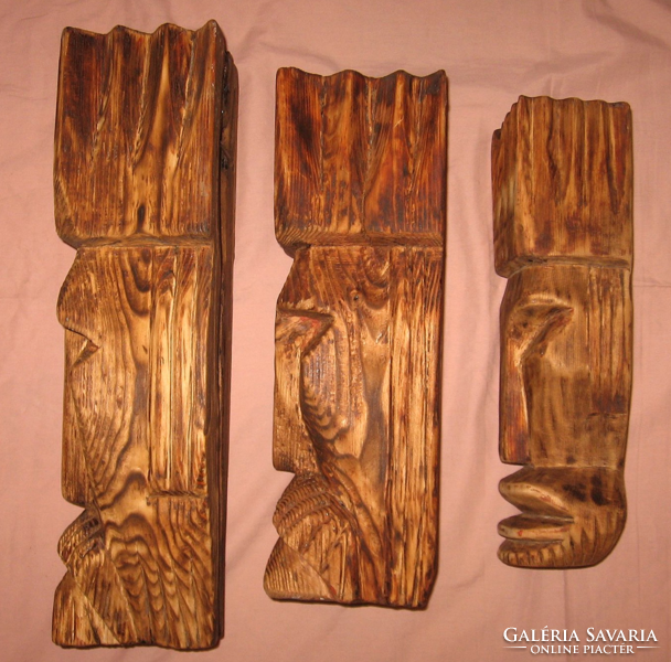 Three kings wonderful András Koczogh / 1942- 2016 / wood carving
