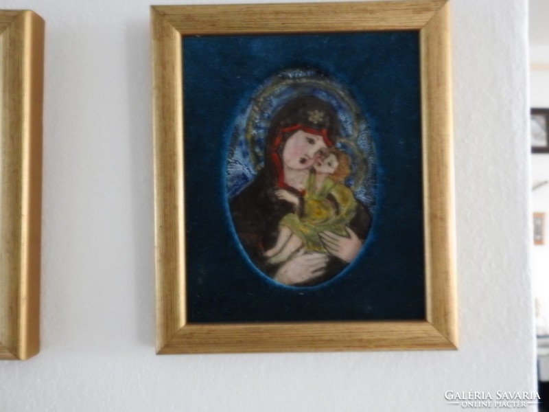 Great gy. Margaret: Virgin Mary with Your Baby 2 - Fire Enamel Picture
