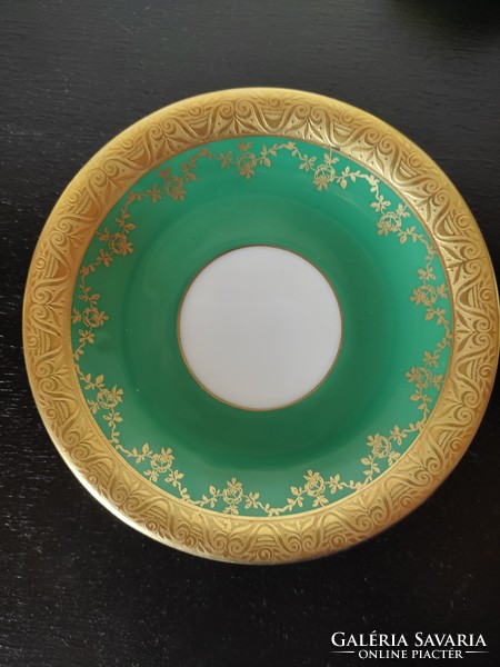 Kézzel festett vastag aranybrokátos Royal Epiag porcelán csésze