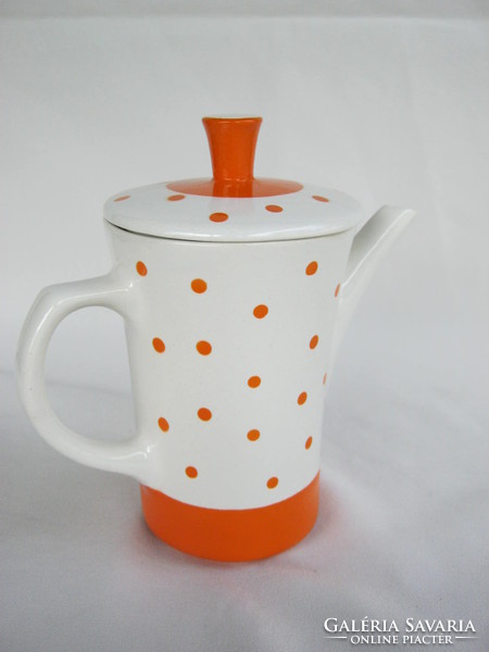 Retro ... Granite ceramic polka dot pouring coffee pot