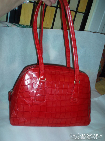 Vintage escada red leather bag