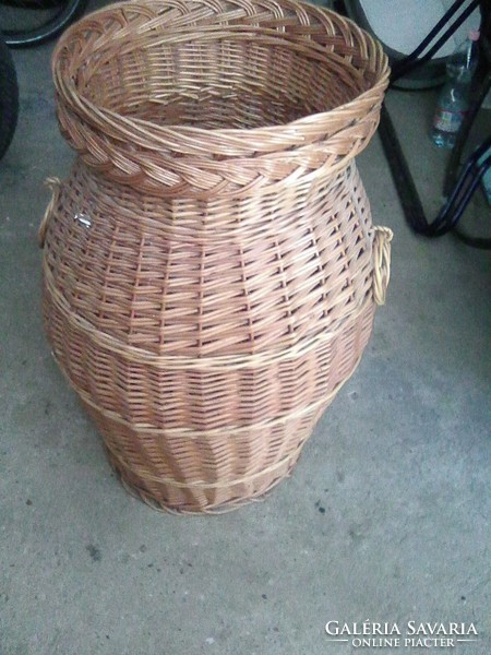 Cane basket, storage, large wicker, folk