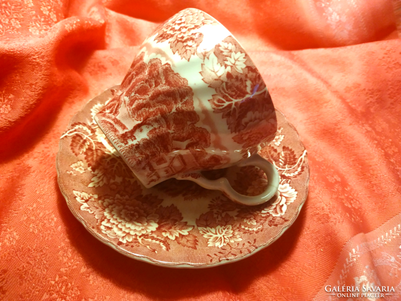 English porcelain cup with saucer