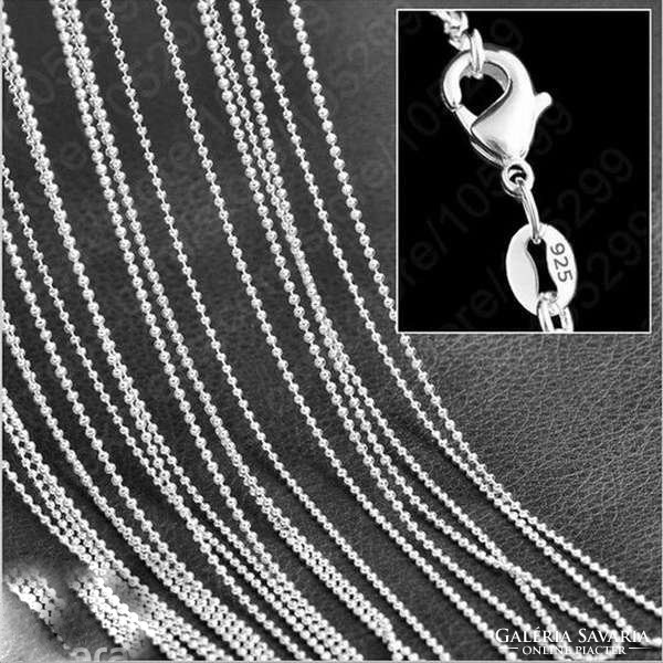Million tiny beaded marked 925s filled silver necklace 65 cm