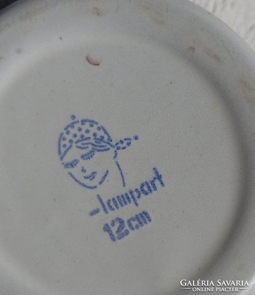 Lampert luxury blue - gold decorated enamel coffee / tea set - 70 years old