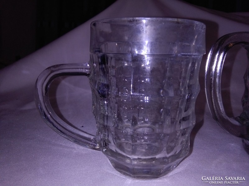 Old retro pub beer mugs and quarry glass - four pieces together