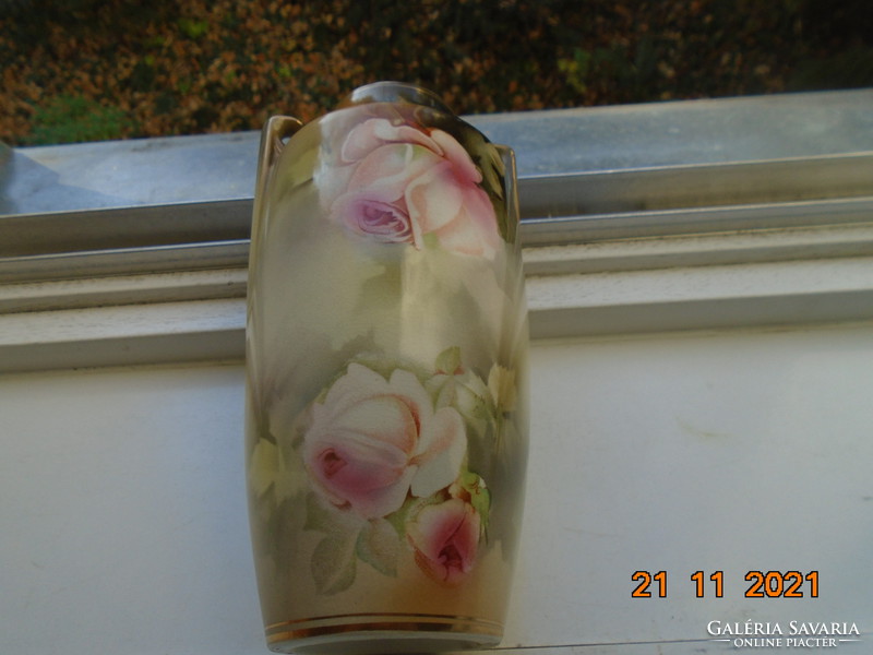 1908 Hand painted empire English vase dixonian rose reg.Nr=682359