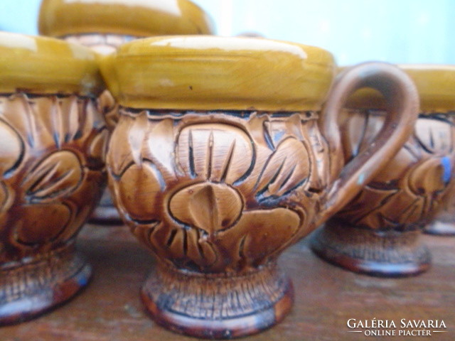 Usa ceramic set flawless custom wine jug with 6 mugs very unique