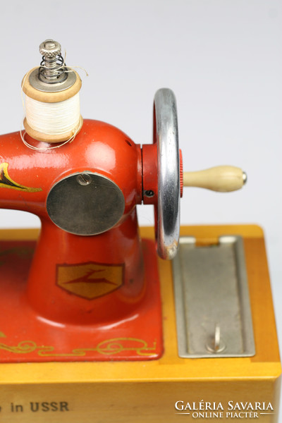 Old cccp children's toy sewing machine early 1970s in perfect condition