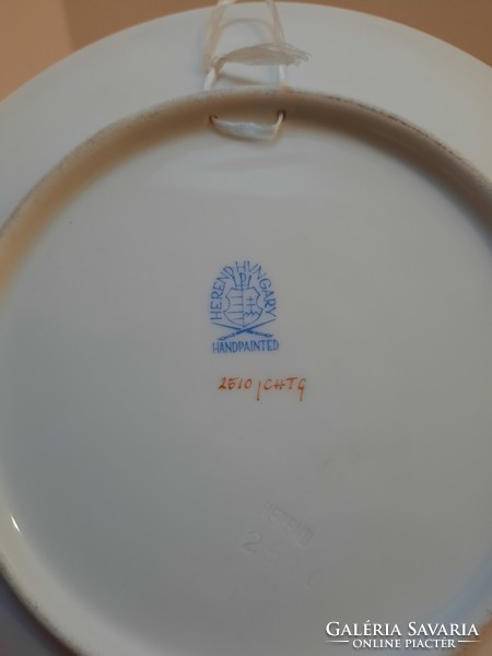Herend hunter chtg patterned wall plate and bowl