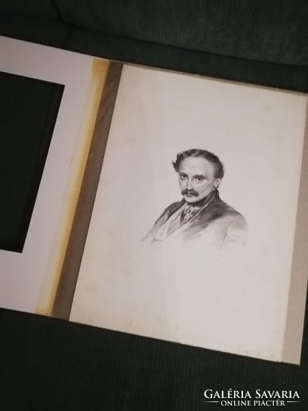 Xix.Men portrait in lithography passport
