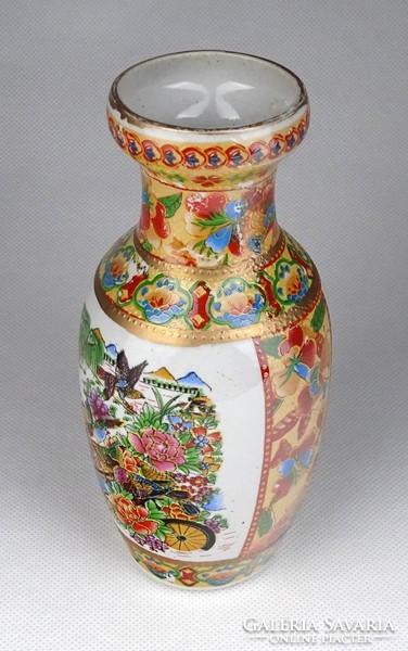 1G753 Kínai mintás porcelán váza 15 cm