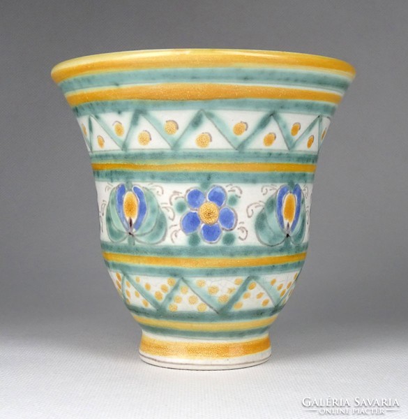 1G808 marked handicraft cucumber gauze ceramic vase 11 cm