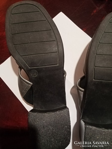 Silver gray women's size 39 - deichmann - claudia - shoes / slippers