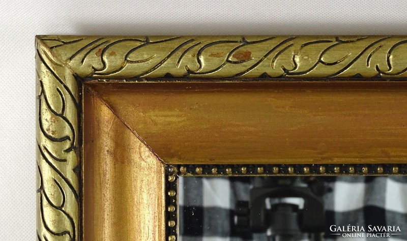 1G836 Régi arany keretes tükör falitükör 64.5 x 49 cm
