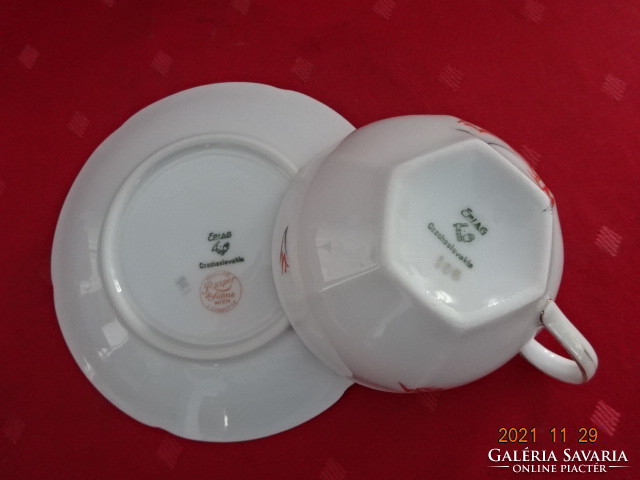 Epiag Czechoslovak tea cup + saucer, cup diameter 9.5 cm. He has!