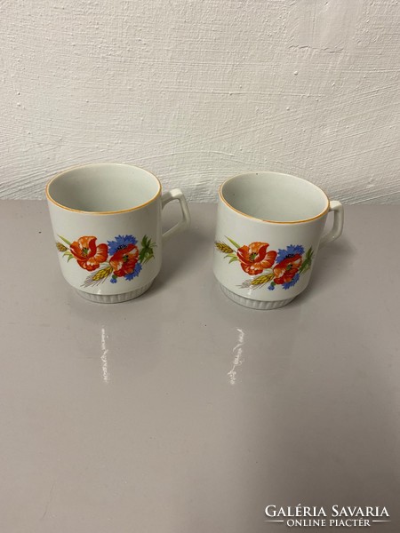 Zsolnay poppy mugs