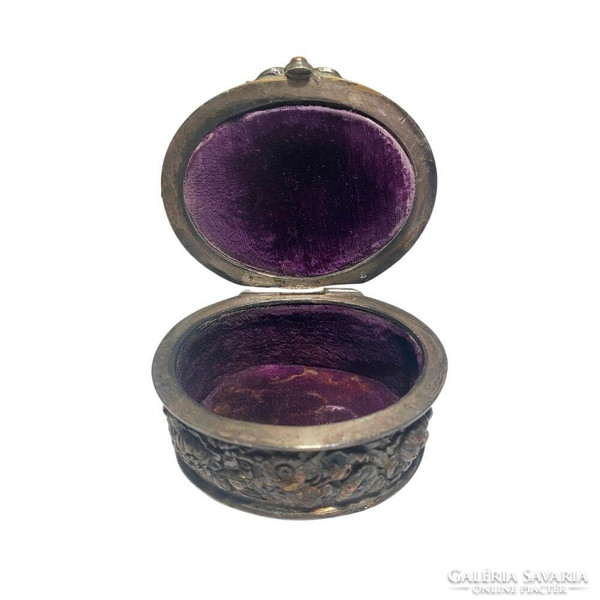 Gyönyörű 1884-es biedermeier gyűrűtartó