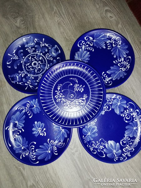 Marked, handcrafted (blue-painted) flawless ceramic wall plates