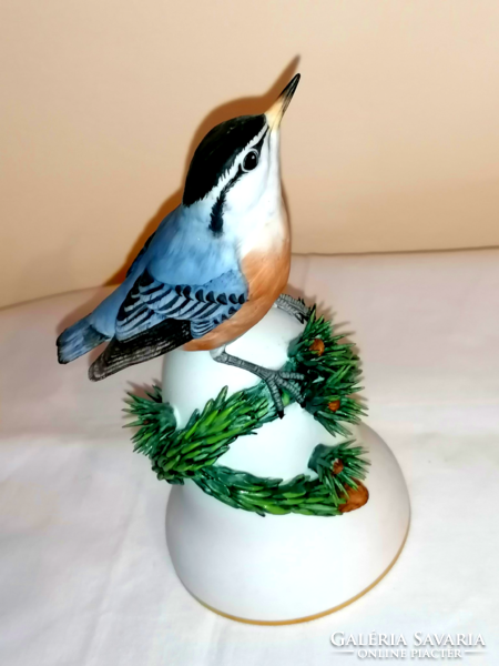 Christmas porcelain bell, sculpture by Peter Barrett 1983