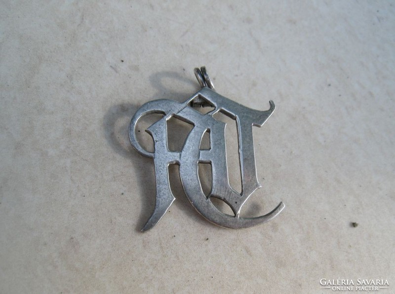 Gothic silver pendant, goth pendant