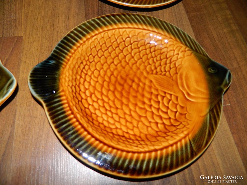 Sarraguamines majolika halas tányér készlet