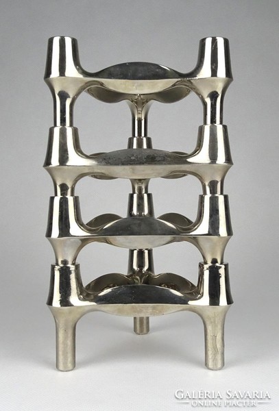 1G806 ceasar stoffi & fritz nagel: bmf modular space age stackable metal candle holder