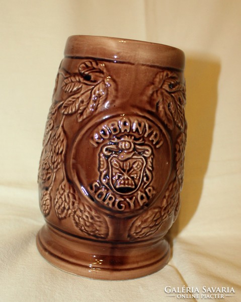 Ceramic jug with the inscription Kőbánya brewery