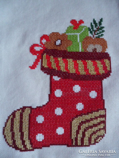 Santa's sack with cross-eyed pattern