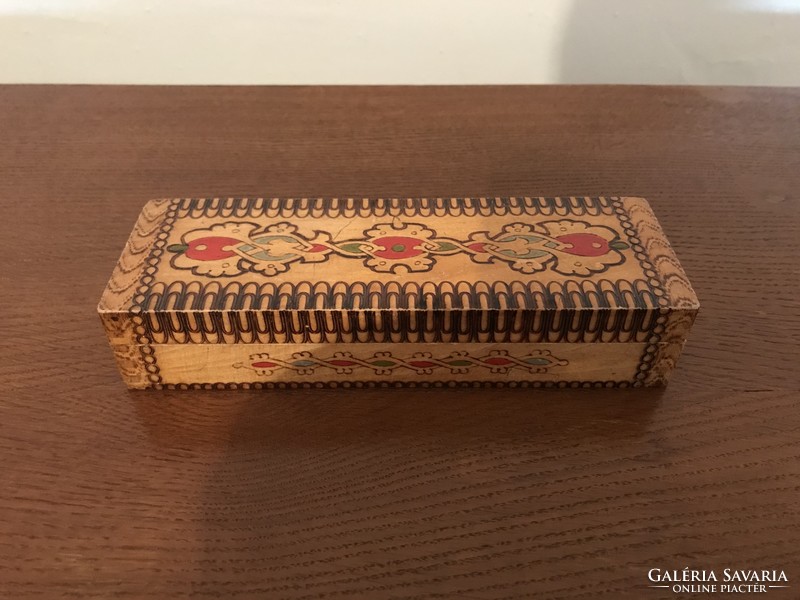 Small wooden box pencil holder