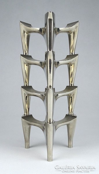 1G807 ceasar stoffi & fritz nagel: bmf modular space age stackable metal candle holder