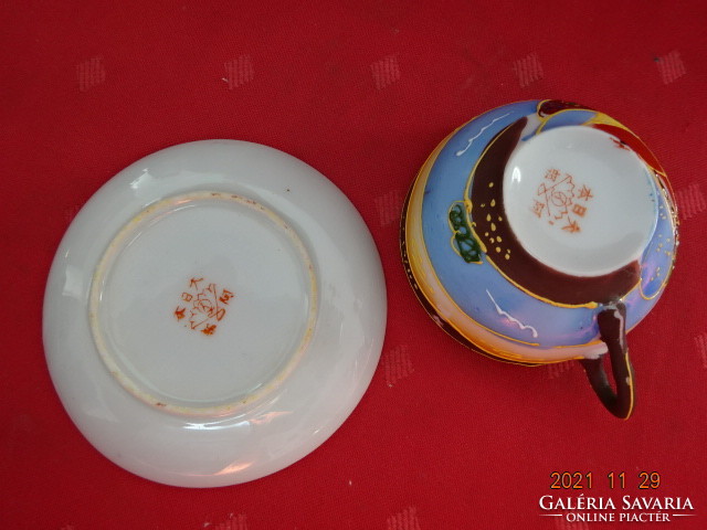 Japán porcelán kávéscsésze + alátét, a csésze tojáshéj vékony. Vanneki!