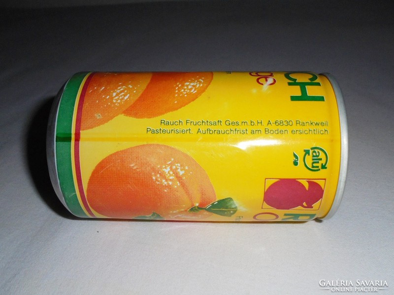 Retro RAUCH orange narancs üdítő üdítős alu alumínium fémdoboz - 1985-ös